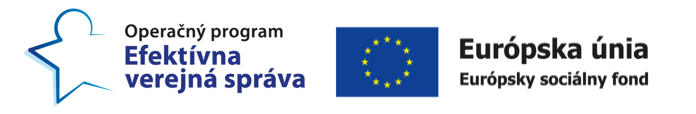 logá Operačného programu Efektívna verejná správa a Európskeho sociálneho fondu